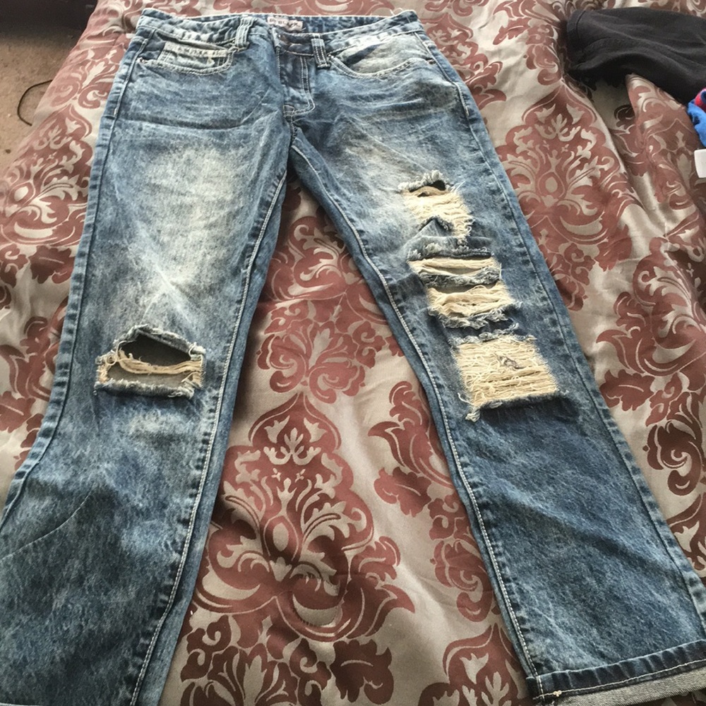 Dark Blue Shaded Slim Flex Jeans